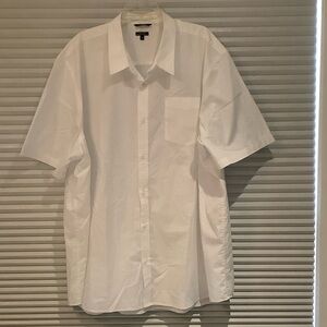 George White Short-Sleeve Casual Button-Down Shirt